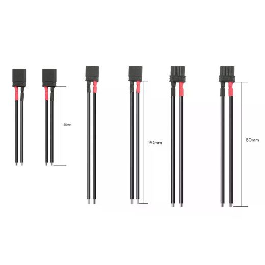 Соединительный провод Flywoo Black XT30U 80mm 18AWG Female (2 шт.) для аккумулятора