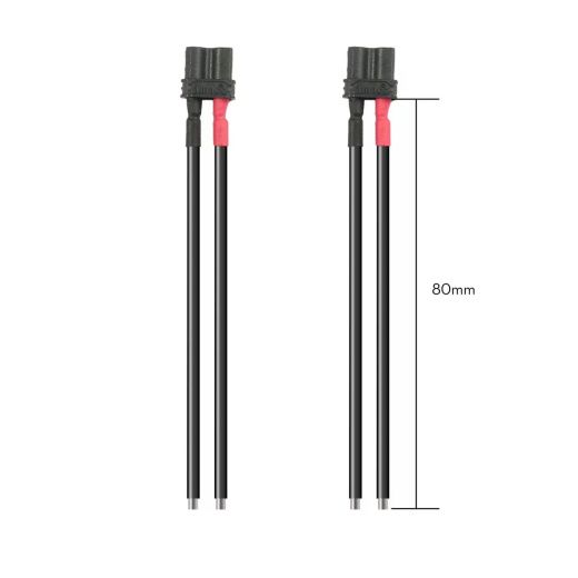 Соединительный провод Flywoo Black XT30U 80mm 18AWG Female (2 шт.) для аккумулятора