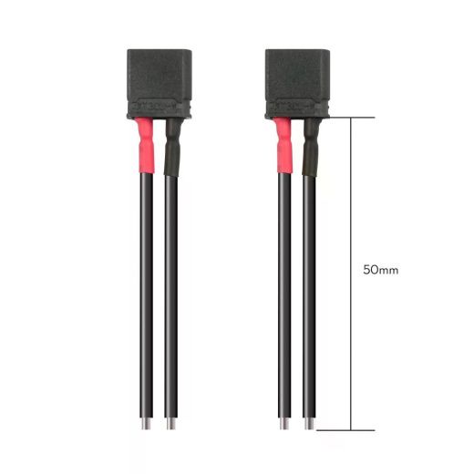 Соединительный провод Flywoo Black XT30U 50mm 20AWG Male (2 шт.) для дрона