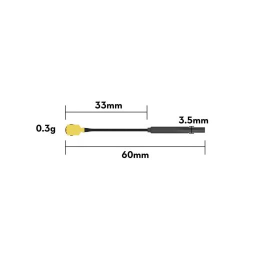 Комплект латунных антенн Flywoo 5.8G Light 3dBi UFL для VTX (5 шт.)