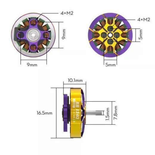 Бесколлекторный мотор Flywoo ROBO 1303 6000KV