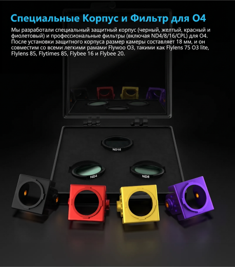 Набор защитных корпусов Flywoo DJI O4 Camera Shell Set (4 цвета)