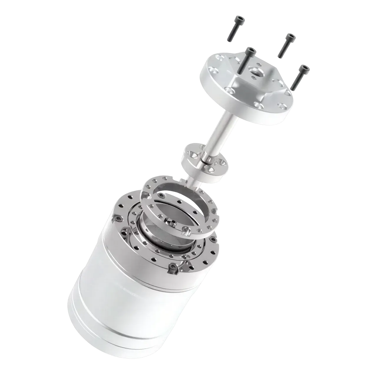 Редуктор гармонический на коллекторном двигателе постоянного тока