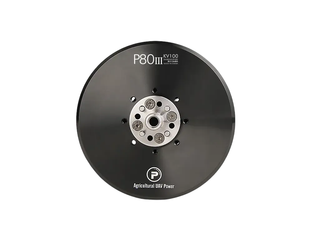 T-MOTOR P80Ⅲ KV120 — тяжёлонагруженный (heavy-lift) двигатель для сельскохозяйственных БПЛА (со штифтом) с максимальной тягой 18,2 кг.