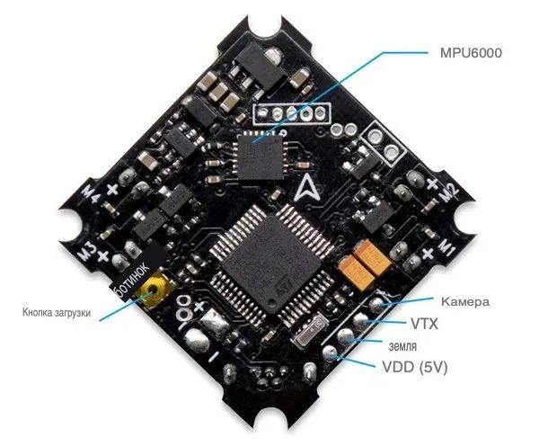Полетный контроллер BETAFPV F3 Brushed No RX без приемника с OSD