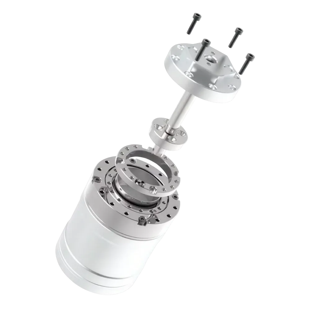 Редуктор гармонический на коллекторном двигателе постоянного тока