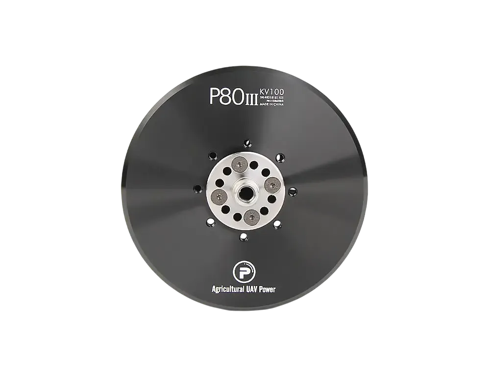 T-MOTOR P80Ⅲ KV120 — тяжёлонагруженный (heavy-lift) двигатель для сельскохозяйственных БПЛА (без штифта) с максимальной тягой 18 кг.