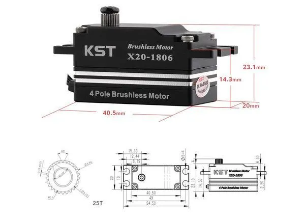 X20-1806 низкопрофильный бесщеточный сервопривод