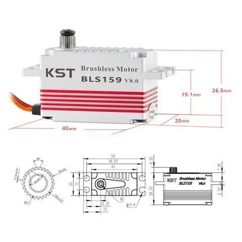 BLS159 низкопрофильный бесщеточный HV цифровой сервопривод