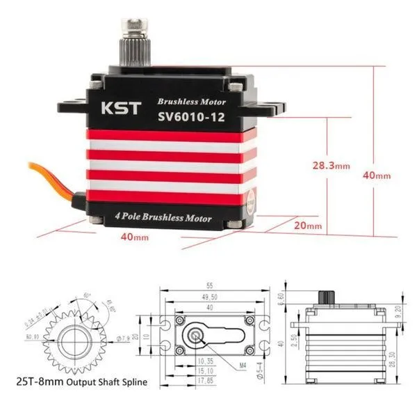 SV6010-12 HV бесщеточный сервопривод