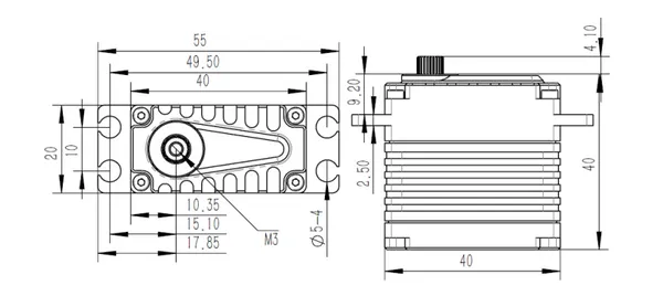 X20-7.4-M-805 HV бесщеточный HLS хвостовой сервопривод