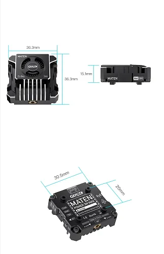 Видеопередатчик GEPRC MATEN 5.8G 3W VTX PRO