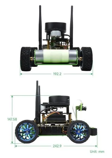 Гоночный ROS-робот JetRacer ROS AI Kit B с контроллером Waveshare Jetson Nano