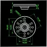 KMKSA001 — круглый алюминиевый рычаг сервопривода для /FUTABA