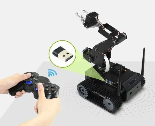 Гусеничный AI-робот JETANK AI Kit B с манипулятором и контроллером Waveshare Jetson Nano