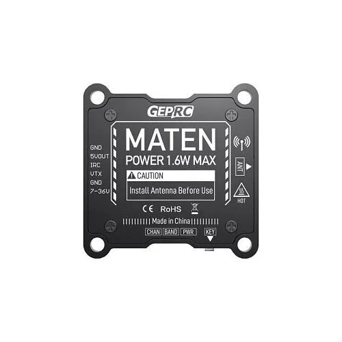 Видеопередатчик GEPRC MATEN 5.8G 1.6W VTX