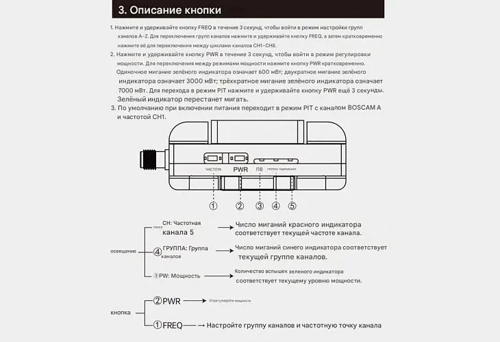 Передатчик BrotherHobby Avenger 3–8S 4.8–6.2G VTX 7W