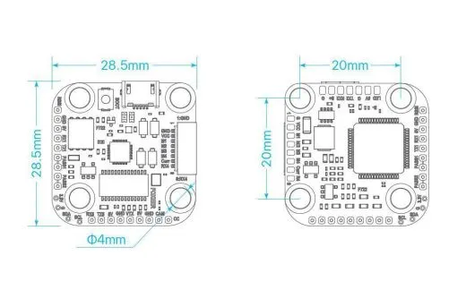 Полетный контроллер Foxeer Mini F722 V3 Pro (BMI270)