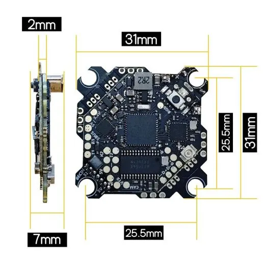Интегрированная система DarwinFPV ELRS3.0 F411 15A Bluejay AIO