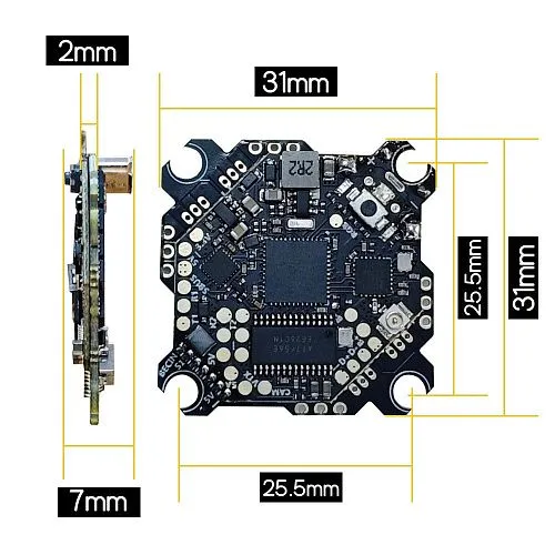 Интегрированная система DarwinFPV ELRS3.0 F411 15A Bluejay AIO