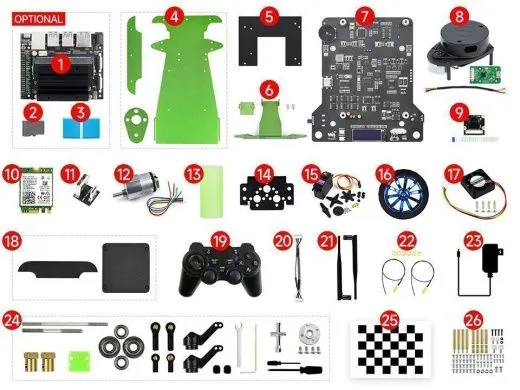 Гоночный ROS-робот JetRacer ROS AI Kit B с контроллером Waveshare Jetson Nano