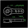 KMKSA010 (C35) — короткий алюминиевый рычаг сервопривода для /FUTABA