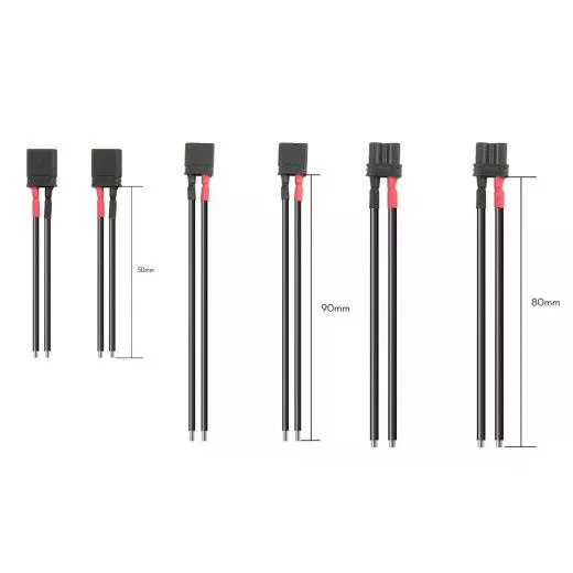 Соединительный провод Flywoo Black XT30U 90mm 18AWG Male (2 шт.) для дрона