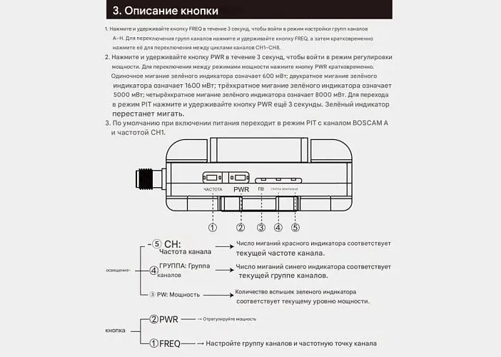 Передатчик Avenger 3–6S 5.8G VTX 8W
