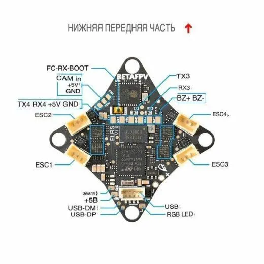 Полетный контроллер BETAFPV Matrix 1S 5IN1 (BMI270)