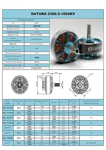 Мотор Foxeer Datura 2306.5-1850KV