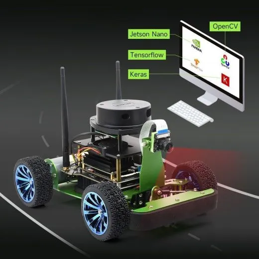 Гоночный ROS-робот JetRacer ROS AI Kit B с контроллером Waveshare Jetson Nano