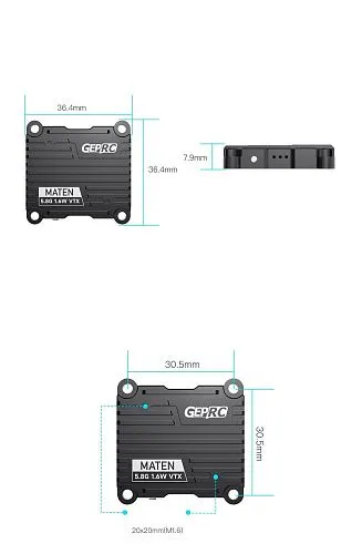 Видеопередатчик GEPRC MATEN 5.8G 1.6W VTX