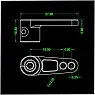 KSA007 (C28) — короткий алюминиевый рычаг сервопривода для KINGMAX/FUTABA