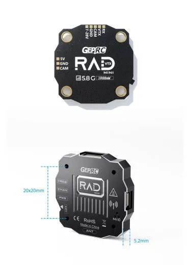 Видеопередатчик GEPRC RAD MINI 5.8G 1W VTX