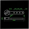 KMKSA005 (A50) — длинный алюминиевый рычаг сервопривода для /FUTABA