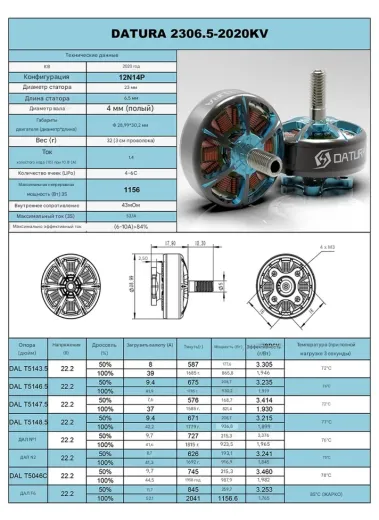 Мотор Foxeer Datura 2306.5-1850KV