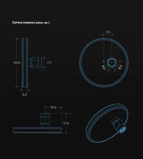 Антенна Foxeer Oreo 9.5dBi High Gain Patch DIY (LHCP)