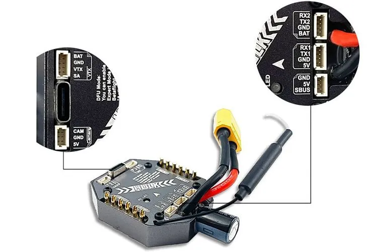 Интегрированная система DarwinFPV HULK 45A 3-6S AIO (IP67)
