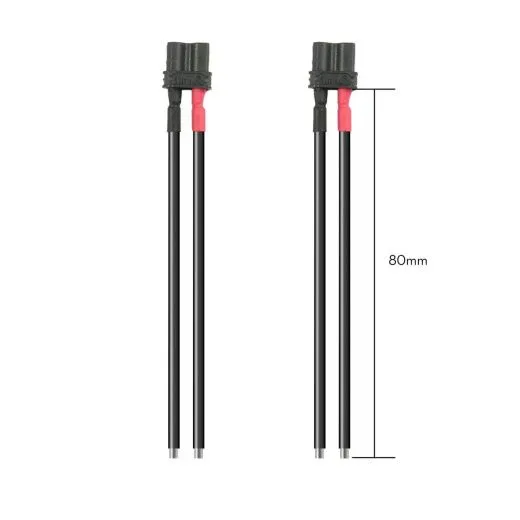 Соединительный провод Flywoo Black XT30U 80mm 18AWG Female (2 шт.) для аккумулятора