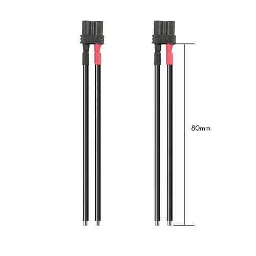 Соединительный провод Flywoo Black XT30U 80mm 18AWG Female (2 шт.) для аккумулятора