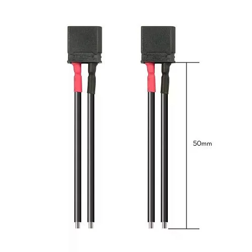 Соединительный провод Flywoo Black XT30U 50mm 20AWG Male (2 шт.) для дрона