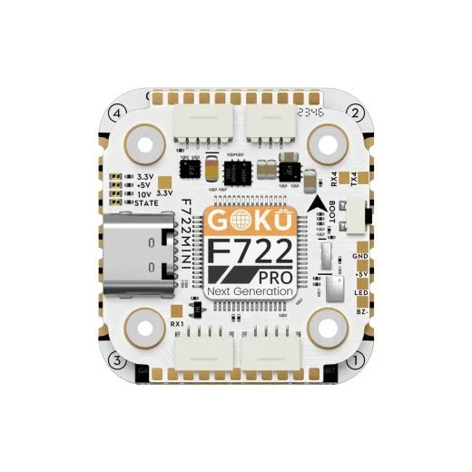 Полетный контроллер и ESC стек GOKU F722 Pro Mini V2 45A 20x20 Stack (BL32)