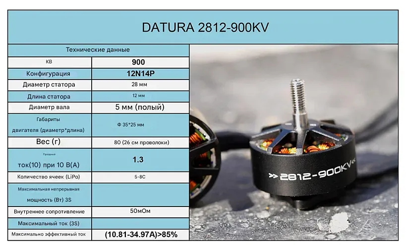Мотор Foxeer Black Hornet 2812-900KV