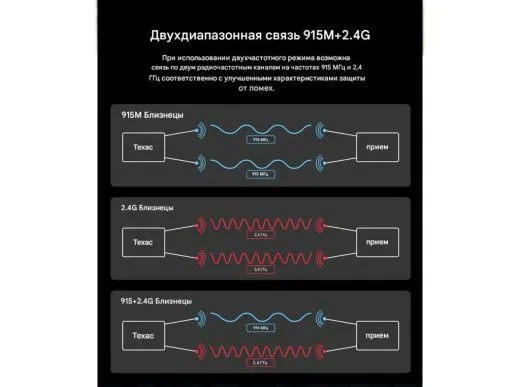 Приёмник C3 900/2400 Dual Band 100mW Gemini RX