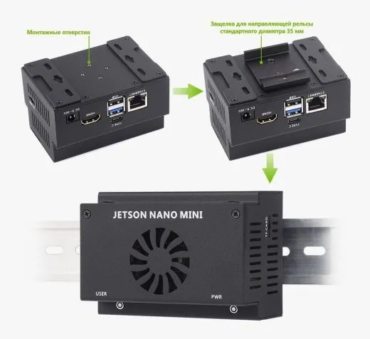 Микрокомпьютер на базе модуля Jetson Nano (без модуля)