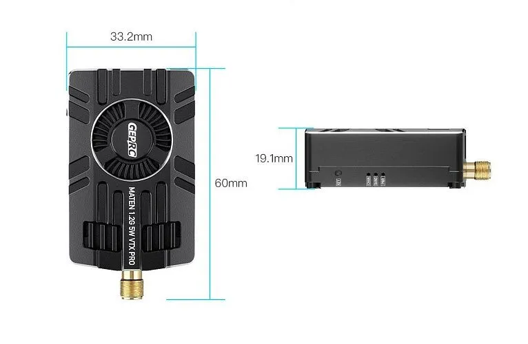 Видеопередатчик GEPRC MATEN 1.2G 5W VTX PRO