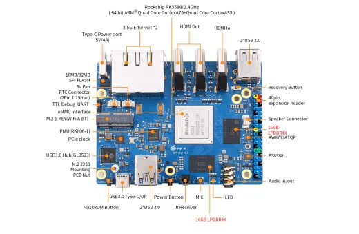 Микрокомпьютер Orange Pi 5 Plus 32GB