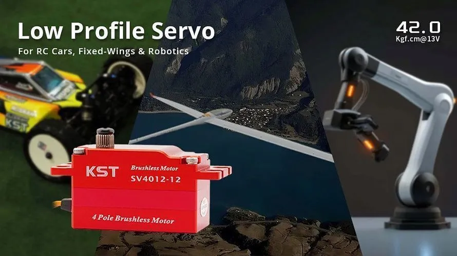 Низкопрофильный бесколлекторный сервопривод KST SV4012