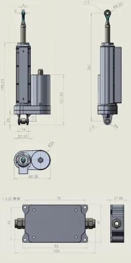 KTKM-SL-65-25-24WS бесщеточный линейный привод