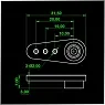 KMKSA004 — короткий алюминиевый рычаг сервопривода для /FUTABA